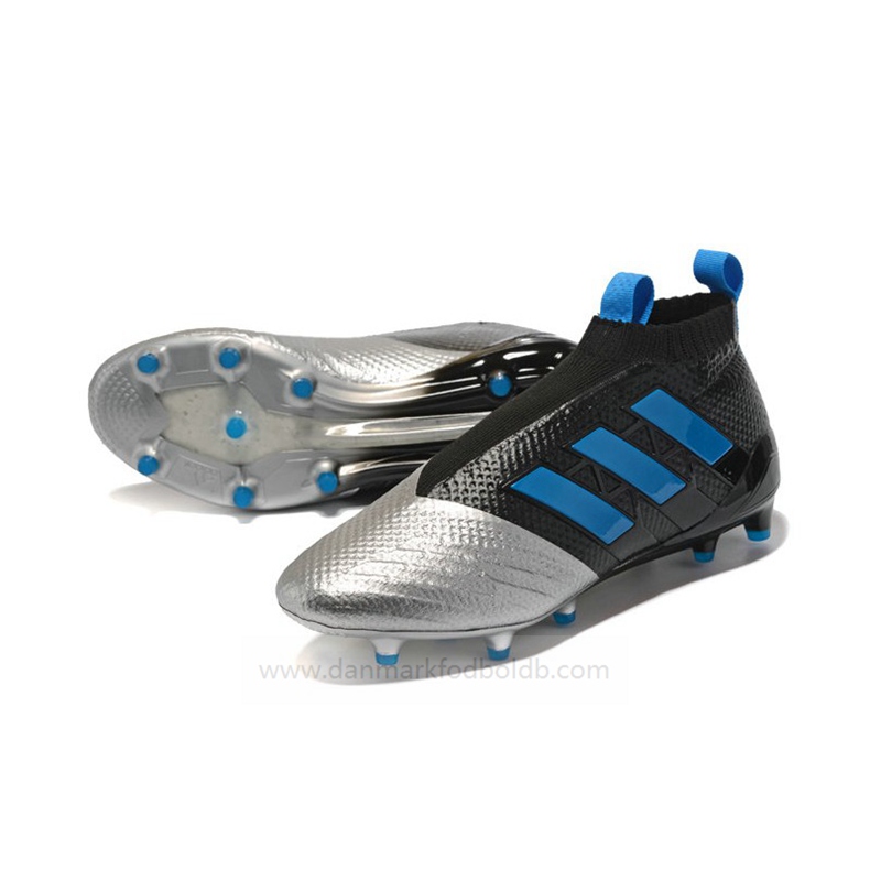 Adidas Ace 17+ Purecontrol FG Fodboldstøvler Herre – Svar Sølv blå